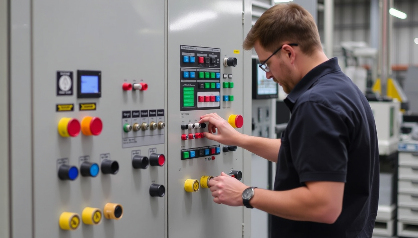 Automated production line with interconnected stations